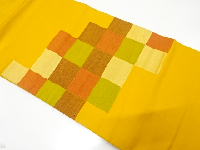 JAPANESE NAGOYA OBI / WOVEN CHECKERED